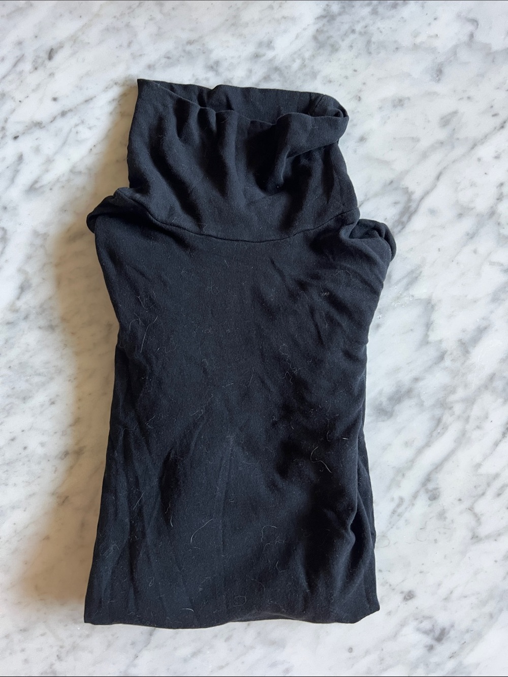 WVN Organic Cotton Black Turtleneck Top - Classic Sleek Style M